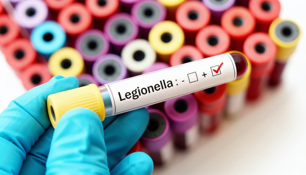 Técnico realizando el control del agua para prevenir la legionella en Galicia